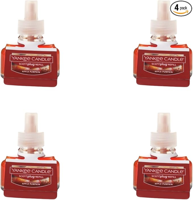 Yankee Candle Apple Pumpkin Electric Home Fragrance Scent Plug Refill (Pack of 4)