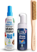 Miss Mouth’s Messy Eater Complete Cleanup Kit - Stain Treater Spray Foaming Shoe Cleaner and Laundry Scrub Brush – 3 Pack Essentials for Stains Scuffs &amp Spots