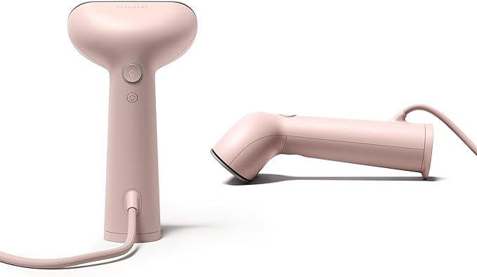 Steamery Handheld Clothes Steamer Cirrus 3 1200W US Plug Heated Ironing Plate Fast Heat Up Garment Wrinkle Remover Pink