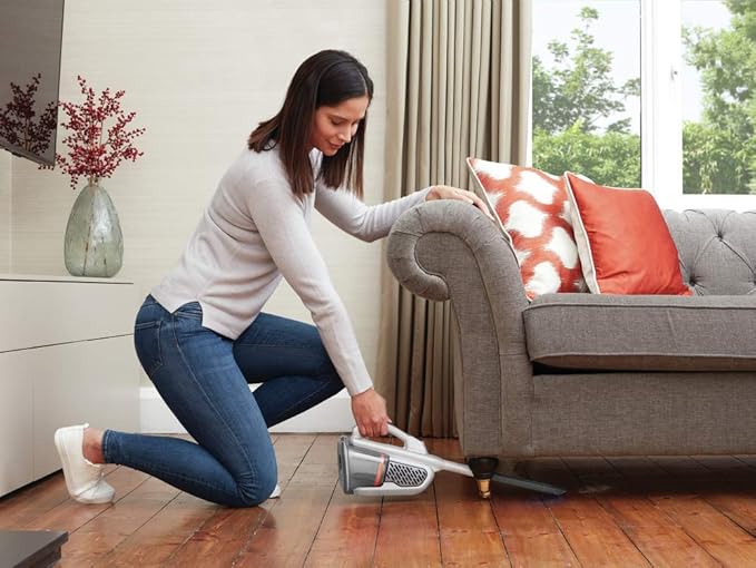 BLACK+DECKER Dust Buster Hand Held Vacuum Cordless Rechargeable Portable Vacuum for Car Extended Runtime Powerful Suction Extra Long Crevice Tool AdvancedClean+ (HHVK320J10)