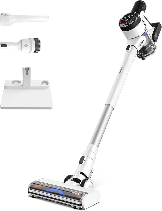 Tineco Pure ONE S15 Essentials Cordless Vacuum Cleaner Stick Vacuum Rechargeable with Anti-Tangle Brush LED Headlights for Hard Floor Pet Hair &amp Home Cleaning