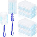 100 Pcs Duster Refills Bulk Thickened Duster Refill Electrostatic Duster Head Duster Refills for Cleaning with 4 Handles Disposable Duster Refills for Cleaning Blinds Ceiling Fans(Blue)