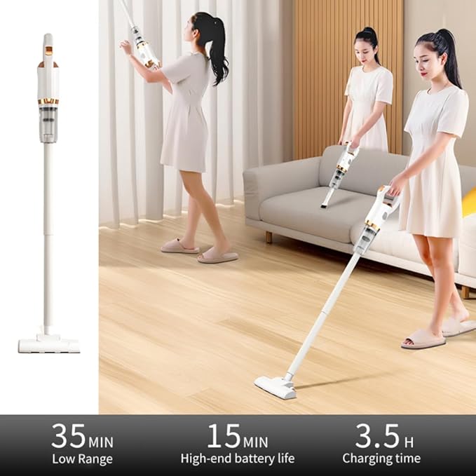 New Model Cordless Vacuum Cleaner Powerful Stick Vacuum for Hardwood Floor 45 Min Rechargeable Battery 4 in 1 Lightweight Upright Vacuum for Pet Hair Carpet (3)