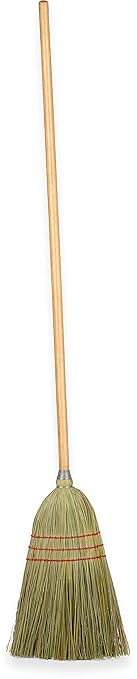 Carlisle FoodService Products 4134967 Corn Blend Warehouse Broom Straw with Wood Handle 10 Bristle Trim 55 Length Natural (Case of 12)