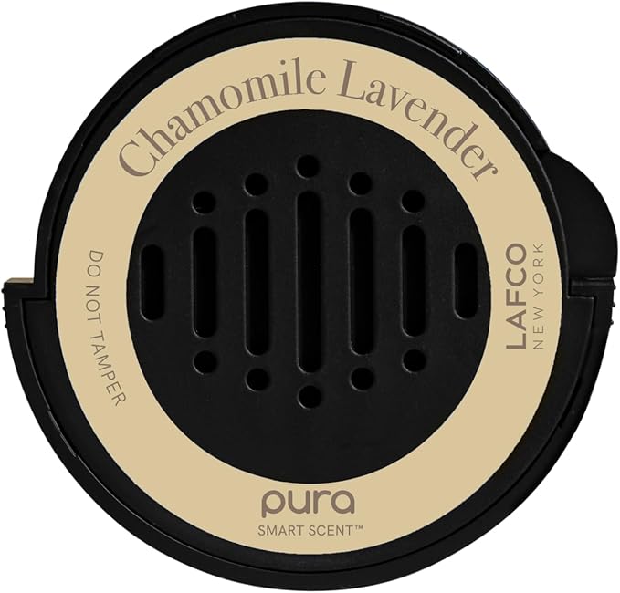 LAFCO New York Pura Car Smart Diffuser Refill Chamomile Lavender - 30-Day Scent - Free of Parabens &amp Phthalates - Cruelty Free