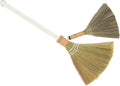 2pcs Natural Grass Material Handmade Soft Bristle Broom for Home Cleaning Sweep Straw Indoor