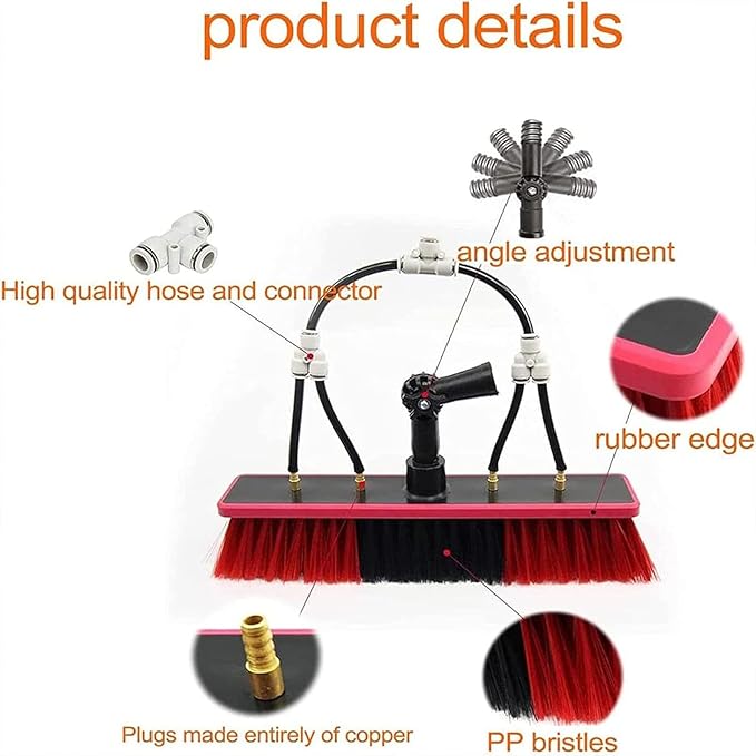 Window Cleaning Telescopic Pole Telescopic Window Cleaning Brush Window Washing Kit with Extension Pole Extendable Solar Panel Cleaning Brush Water Fed Pole (Size : 18FT/5.4m)