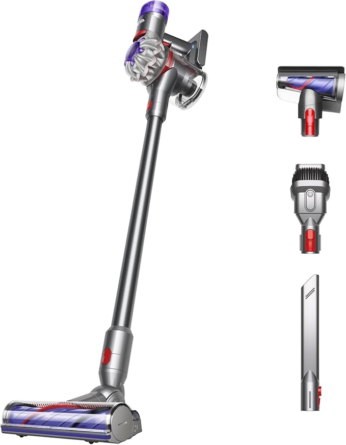 Dyson V8 Cordless Vacuum Cleans Hard Floors and Carpets Detangles Converts to Handheld 115AW 2 Power Modes Up to 40 Minutes¹