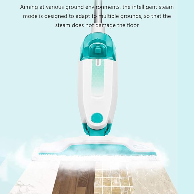 Hand-Held Cleaning Steam Mop Microfiber Brush Vertical Floor Steam Cleaner Three-In-One Multifunctional Floor Cleaner Convenient Detachable Handheld Green