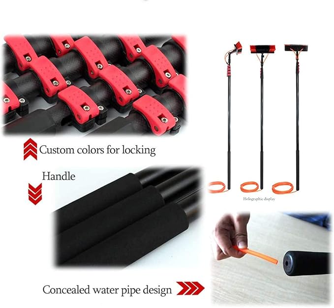 3.6M 5.4M 6M 7.2M 9M 11M Window Cleaning Pole Water Fed Telescopic Brush Extension Rod Cleaning Equipment for Photovoltaic Panel Cleaning Trucks Windows