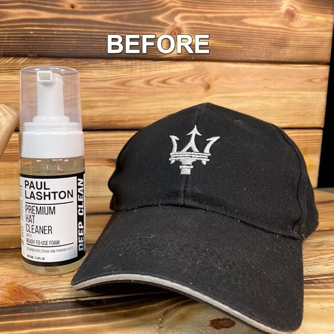 CLEANER SET Hat care Premium Foam Cleaning Horsehair Cleaner Brush Safe on All Materials Designed for Cotton Wool Felt Straw Panama Montecristi Baseball Caps &amp More Refreshing Fragrance