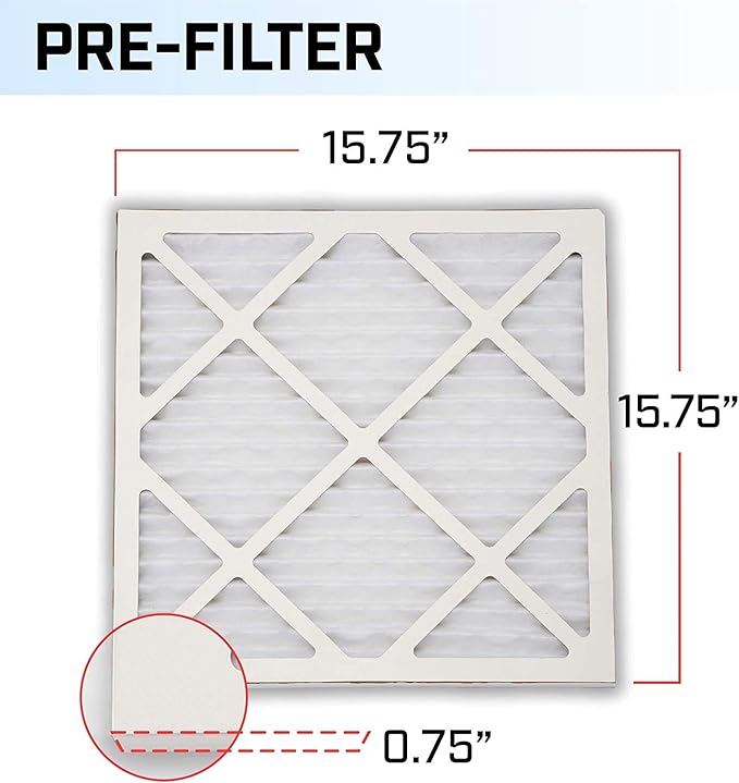 Mounto 10-Pack Pre-Filter Replacements for HEPA 500 Air Scrubber Enhanced Dust Capture Easy Installation Extends HEPA Filter Life