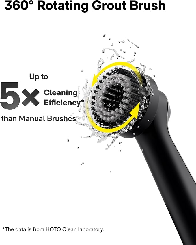HOTO Wand™ Grout Brush and Kitchen Spin Scrubber