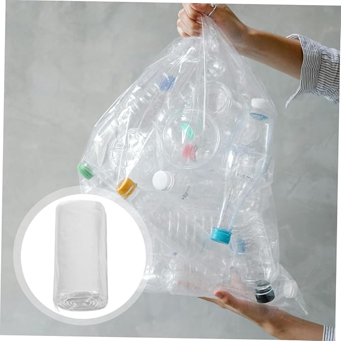 Thickened Flat Trash Bags 300pcs (45x50cm) White Garbage Liners for Home Office Bathroom Small Wastebasket Bags