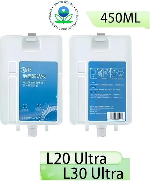 1-4 Bottles Of 450mL Floor Cleaning Solution. Compatible With Dreame. L20 Ultra/L30 Ultra Fast-Acting Dedicated Floor Scrubber Cleaner Solution(450ml 4PCS)