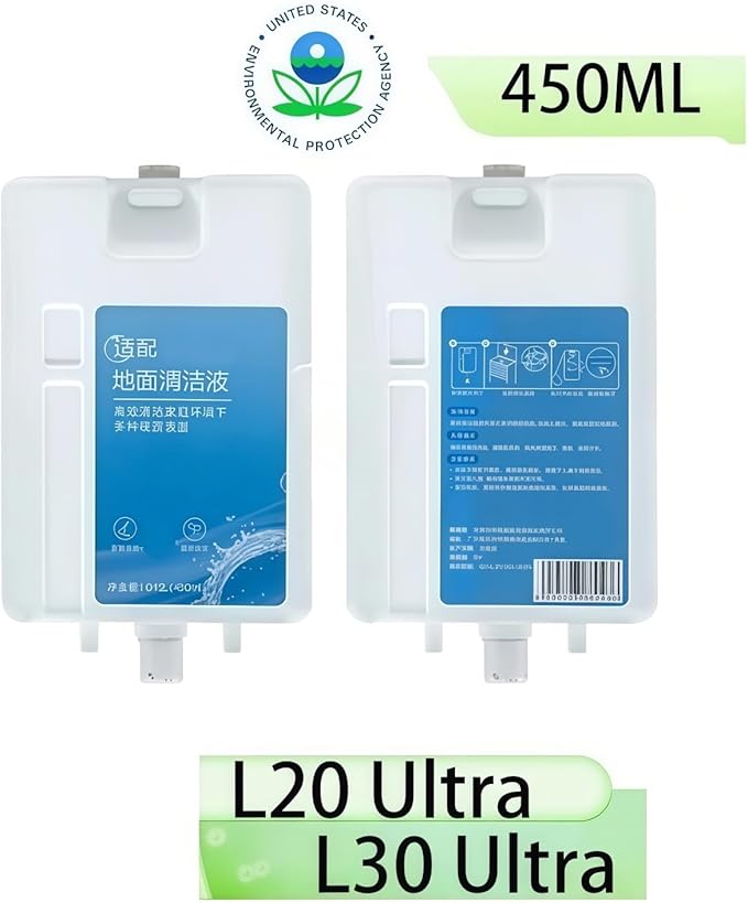 1-4 Bottles Of 450mL Floor Cleaning Solution. Compatible With Dreame. L20 Ultra/L30 Ultra Fast-Acting Dedicated Floor Scrubber Cleaner Solution(450ml 3PCS)