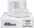 Aluf Plastics 45 Gallon Trash Bags 40 x 46 White (Pack of 400) - For Bathroom Household Office and Lightweight Garbage - Coreless Rolls
