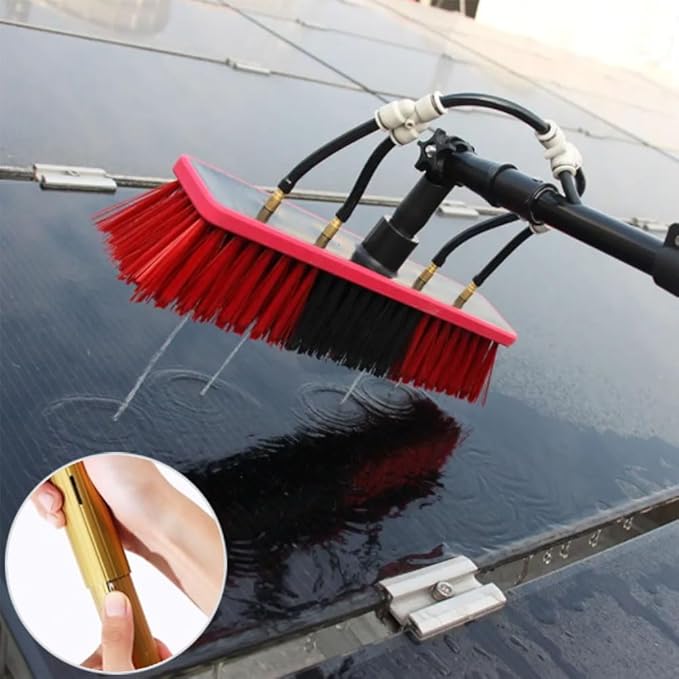 Window Cleaning Kit Outside Window Cleaner Retractable Rotatable Brush Head for High Altitude Car Window Glass Truck Window Wall and Photovoltaic Solar Panel Cleaning.