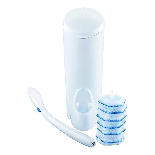 Clorox 03191CT Toilet Wand Disposable Toilet Cleaning Kit: Handle Caddy &amp Refills White (Case of 6)