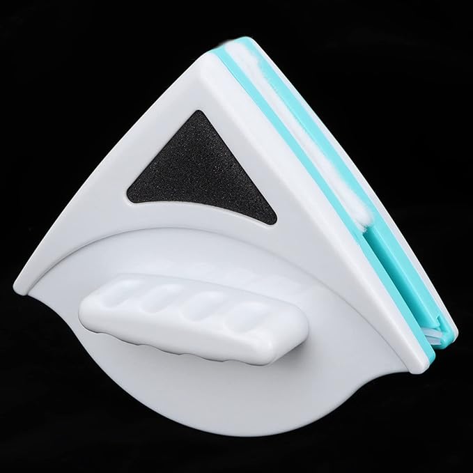 Rengue Magnetic Window Cleaner Wiper Plastic Triangular Shape for Windows 0.2in to 0.6in Thick with Safety Rope Magnetic Window Cleaner Double Side Glass Nan Household Daily