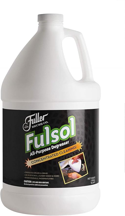 Fuller Brush Fulsol Heavy-Duty Degreaser 1 Gallon – Concentrated All-Purpose Cleaner – Cuts Grease Grime Oil &amp Stains on Tile Glass Laundry Grills – Lemon Scent (Makes 60 Gallons)