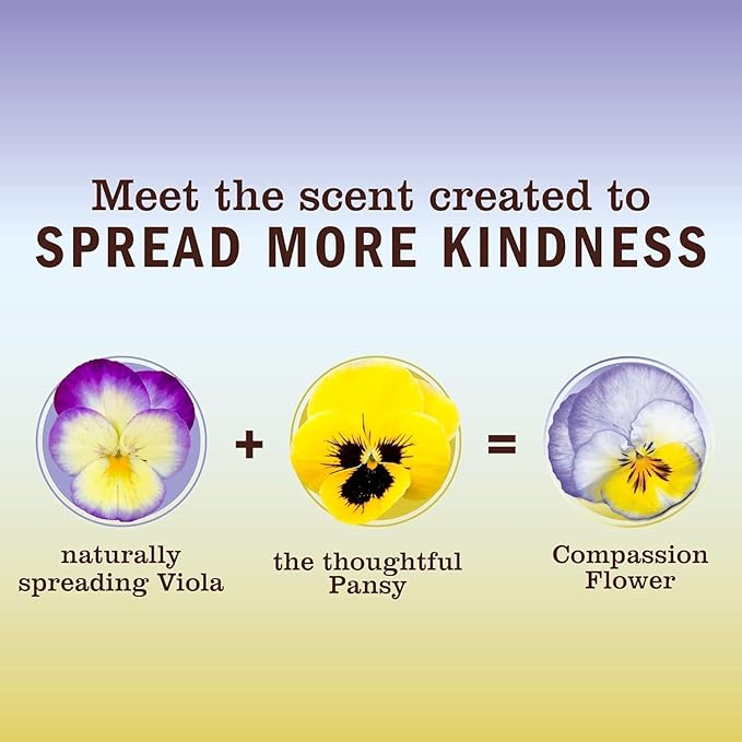 Mrs. MEYER'S CLEAN DAY Compassion Flower 4 Pack Variety Liquid Hand Soap 12.5 OZ Liquid Dish Soap 16 OZ Multi-Surface Everyday Cleaner 16 OZ Room Freshener 8 OZ 1 CT