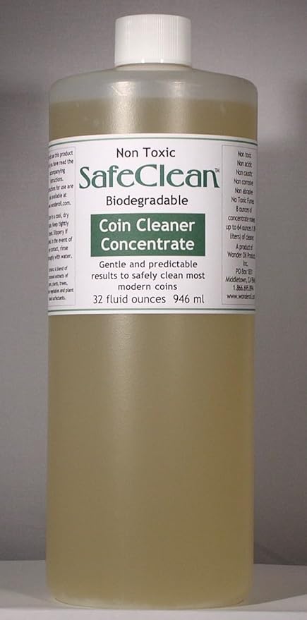 SafeClean Coin Cleaner Concentrate. 32 fl. oz. can make up to 2 gallons of Cleaner Solution. No Risk Guarantee.