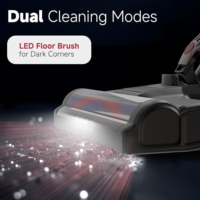 Günter&ampHauer Cordless Vacuum Cleaner 45KPa Stick Vacuum with Powerful Suction 40Mins Runtime Rechargeable 4-in-1 Handheld Vacuum Cleaner with Wall Mount Chargingfor HomeCarpetPet Hair(Black