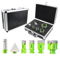 Diamond Core Drill Bits Set - 20/25/35/50mm+20F Tile Hole Saw Kit with 2 Diamond Beveling Chamfer Bits for Porcelain Ceramic Tile Granite Marble(6PCS)