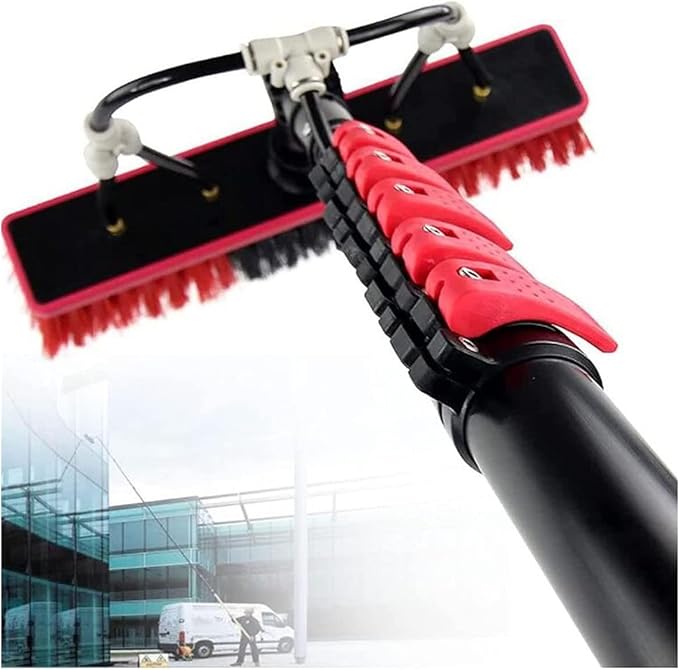 Window Cleaning Pole Water Fed Pole Kit Multi-Purpose Photovoltaic Panel Cleaning ToolSolar Panel Cleaning Equipment for Cleaner Outdoor Window(20FT/6M)