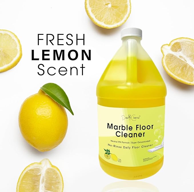 Marble &amp Stone Floor Cleaner | Concentrated Daily Formula (1 Gallon) | pH Neutral Streak-Free | Safe for Marble Travertine Limestone Granite Terrazzo &amp More | Cleans &amp Refreshes.