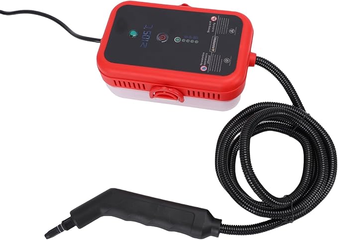 Handheld Steam Cleaner 1600W Portable High Temperature Pressurized Steam Machine with Brush Heads for Kitchen Grill Furniture Bathroom Car (110V US Plug)