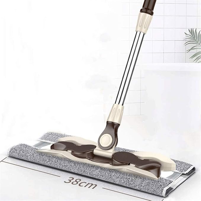 MopMicrofiber Hardwood Floor Mop with 360 Rotation Dust Flat Mop with Long Stainless Steel Handle for Home/Office Floor Cleaning(Blue)