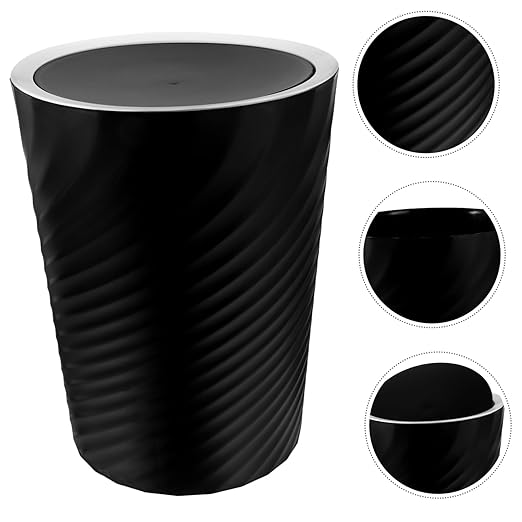 Healifty Capacity Trash Can with Lid Wastebasket for Home Office Outdoor Use Versatile Garbage Container for Bathroom Bedroom Kitchen