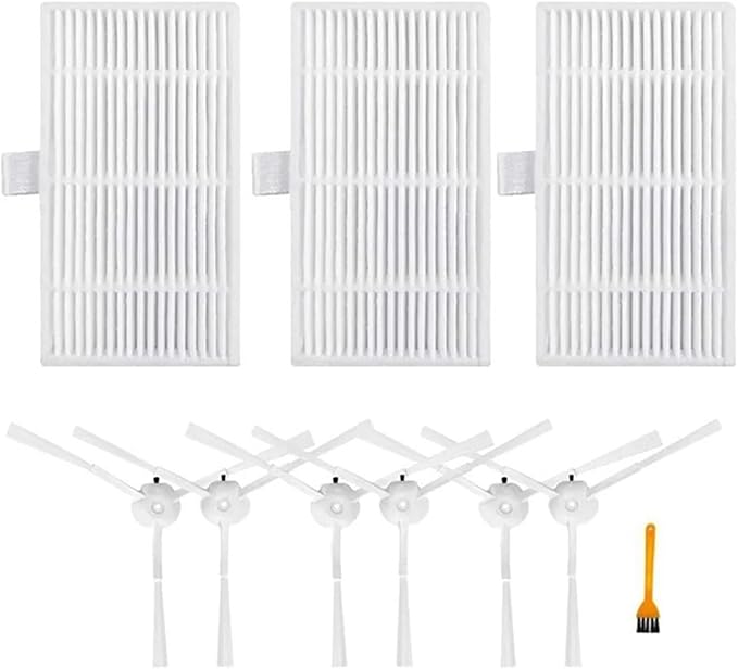 Vacuum Hepa Filter Mop Cloth Dust Bag Side Brush 。Compatible for Lydsto W2。 Robot Accessories (Color : 10PCS)