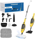 Steam Mop - All-in-one Powerful Handheld Steam Cleaner Detachable Handheld Steam Cleaner for Home MultiPurpose Steamer for Hardwood Floors ClothesWindowsTilesCarpet Whole Home Use(Yellow)