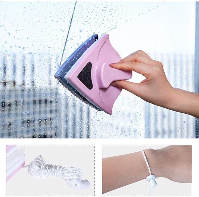 High-rise Glass Cleaner Artifact Household Double-layer Window Scraper Wash