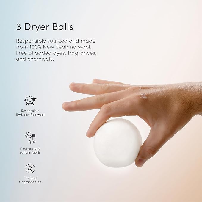 Dirty Labs | Gentle Starter Set | Free &amp Clear Detergent Laundry Booster &amp Dryer Balls | Hyper-Concentrated | High Efficiency &amp Standard Machine Washing | Nontoxic Biodegradable