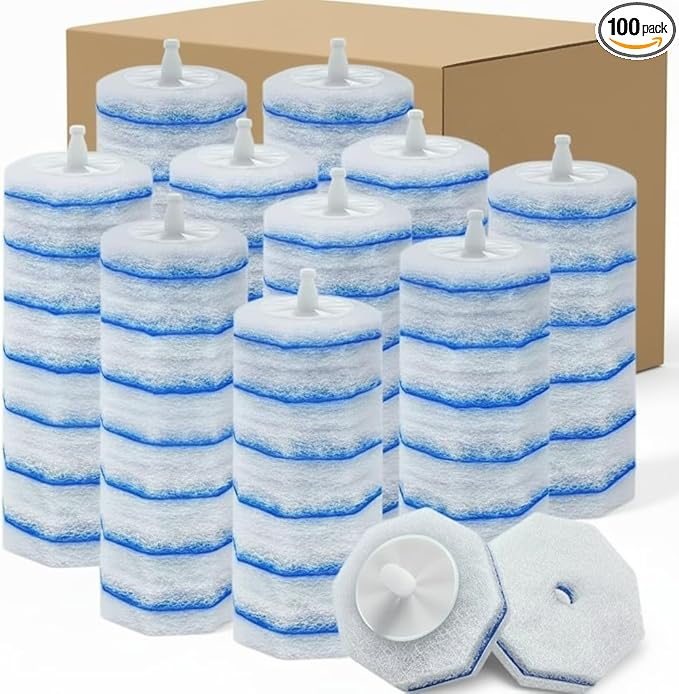 100 Count Toilet Wand Refills for Clorox Disposable Toilet Brush Compatible with Clorox ToiletWand Cleaning System Upgrade Toilet Bowl Cleaner Refill Pads for Closestool Cleaning
