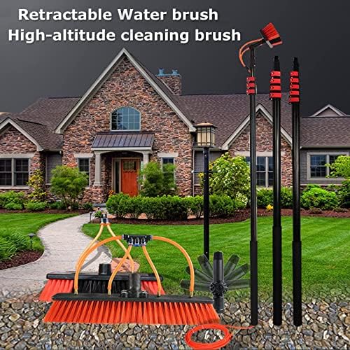 Telescopic Glass Cleaning BrushFire Wolfwater Fed Pole Kit Window and Solar Cleaning Pole W/Water Fed Telescopic Brush/Brush Window and Solar Panel Cleaning System Wash9M/29.5Ft