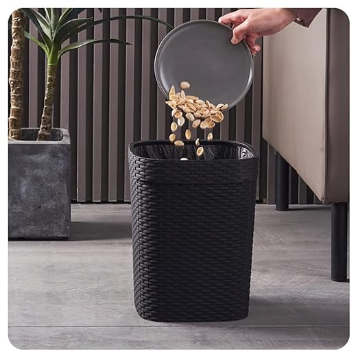 Zerodeko Trash Can Nordic Style Plastic Waste Basket for Bathroom Office Kitchen Large Capacity Simple Design for Organizing and Decluttering Spaces