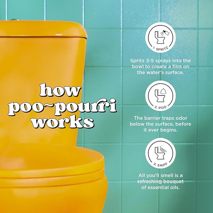 Poo-Pourri Before-You-Go Toilet Spray Bottle Maple Pumpkin Original Apple Bottom and Apple Cider 2 Ounce Bottles Set