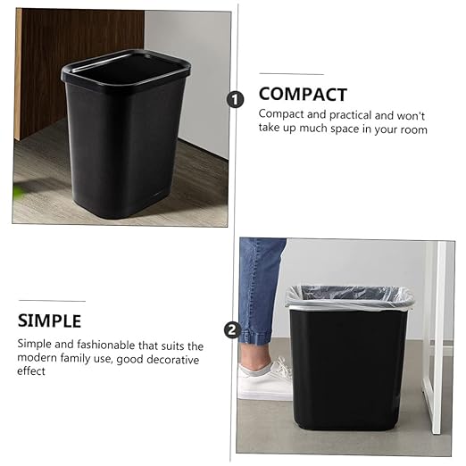 1pc Creative Household Plastic Trash Bin Compact Wastebasket for Kitchen Bathroom Office Stylish and Functional Waste Container for Easy Waste Management Capacity