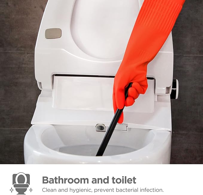 Rubber dishwashing gloves 3 or 6 Pairs for kitchenCleaning washing dish gloves long for household reuseable durable.