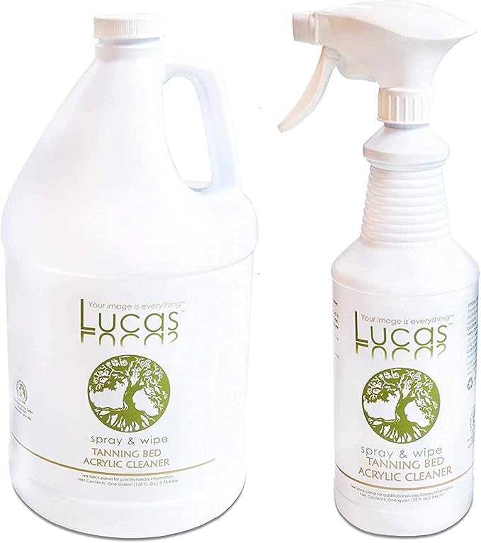 Lucasol Lucas Acrylic and Plastic All Purpose Cleaner Spray 32 FL oz + 1 Gallon Refill Size - Bundle