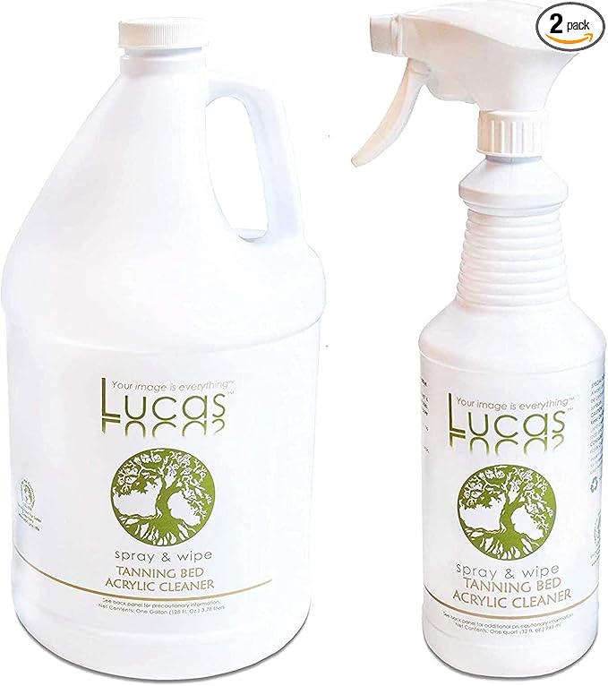 Lucasol Lucas Acrylic and Plastic All Purpose Cleaner Spray 32 FL oz + 1 Gallon Refill Size - Bundle