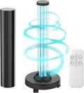 SANSI 100W UVC Disinfection Cart with Wheels Portable Mobile UV Light Sanitizer with Remote &amp 3 Timer Settings Ozone-Free 99.9% Germ Kill in 30 Mins for Large Space Home Hotel School