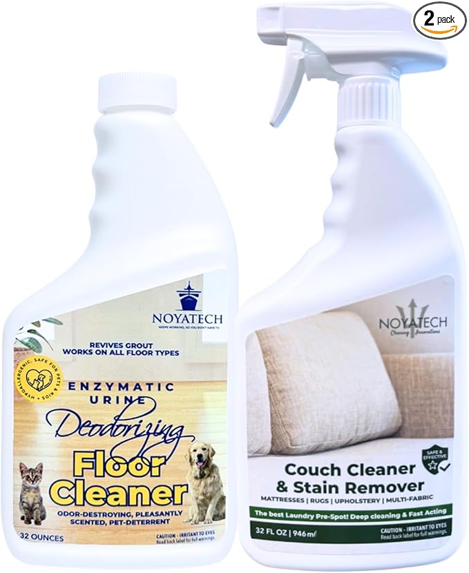 Couch Cleaner and Stain Remover Spray – Professional Strength Multi-Surface Fabric and Upholstery Cleaner – Pet-Safe Non-Toxic Quick-Drying for Couches Sofas &amp Car Interiors (combo)