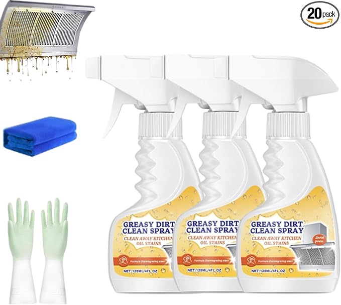 Multifunctional Powerful Kitchen Foam Cleaner 2025 New Greasy Dirt Clean Spray Heavy-Duty Kitchen Oil Stain Sprays for Oven Stove Range Hood (3PCS)