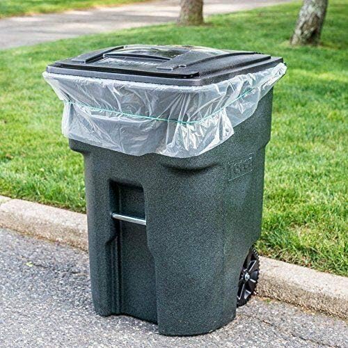 55 Gallon Trash Bags Recycling Clear Garbage bags 50/Case 38x58'' (100)